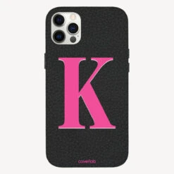 Single Initial Personalised Leather IPhone Case