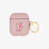 Cursive Initials Personalised Leather AirPods Case