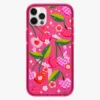 Checkerboard Cherries Personalised MagSafe IPhone Case