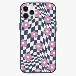 Chess And Flowers Personalised Leather IPhone Case