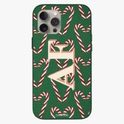 Christmas Candy Personalised Leather IPhone Case