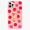 Fuchsia Smiley Personalised Leather IPhone Case