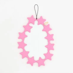 Fluffy Pink Stars Phone Strap