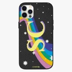 Glowing Rainbow Personalised Leather IPhone Case