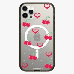 Heart And Cherry Personalised MagSafe IPhone Case