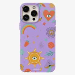 Hippie Aesthetic Girl Personalised Leather IPhone Case