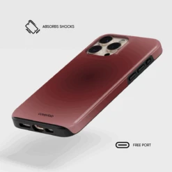 Velvet Whisper Bordeaux Tough IPhone Case -Coverlab Case Shop IMMAGINE2redshad