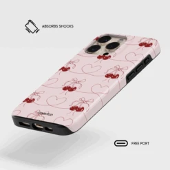 Cherry Strings Tough IPhone Case -Coverlab Case Shop IMMAGINE2stringcherry