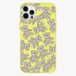 Jacquard Bear Personalised Leather IPhone Case