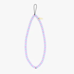 Lilac Beaded Phone Strap
