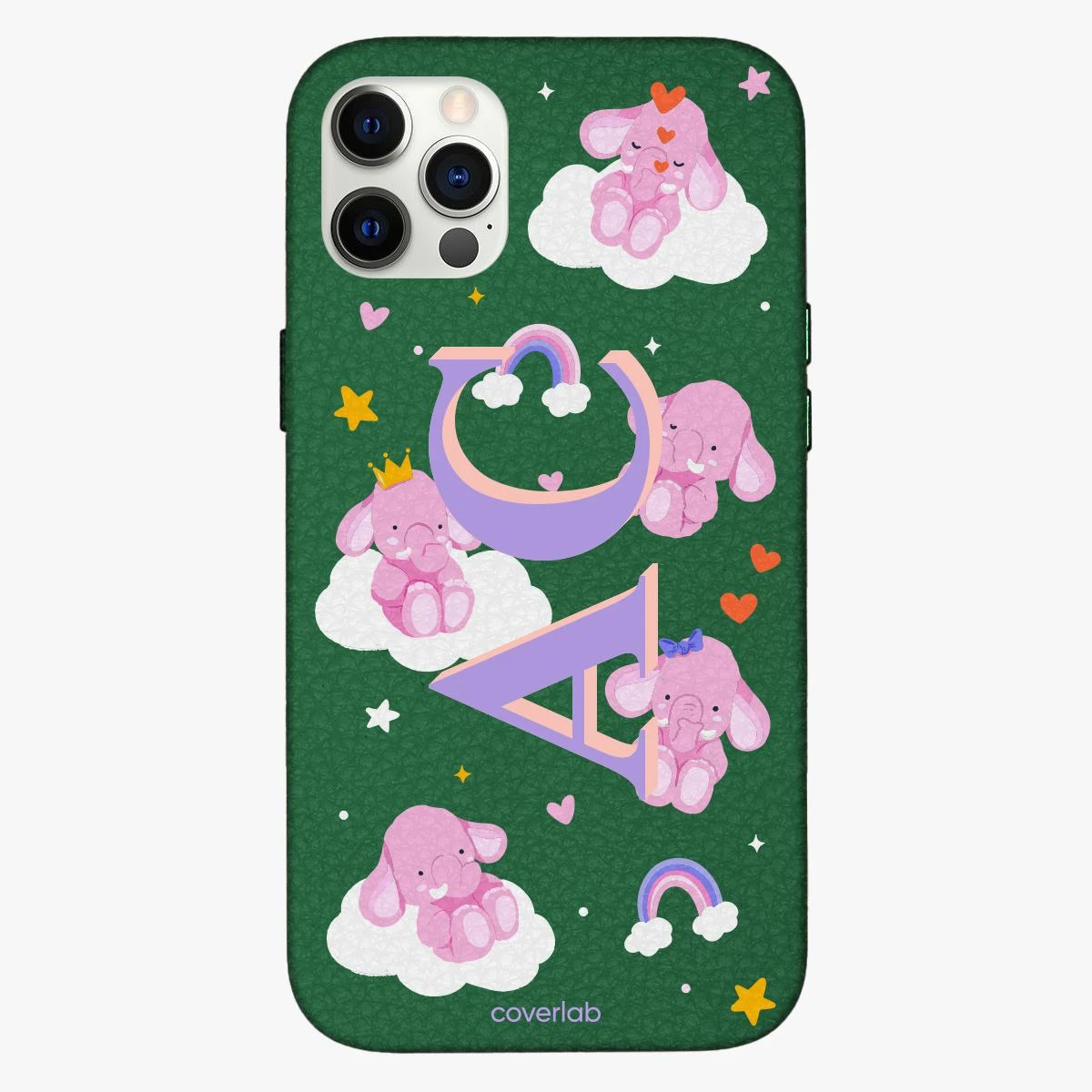 Little Elephants Personalised Leather IPhone Case 1 Little Elephants Personalised Leather IPhone Case