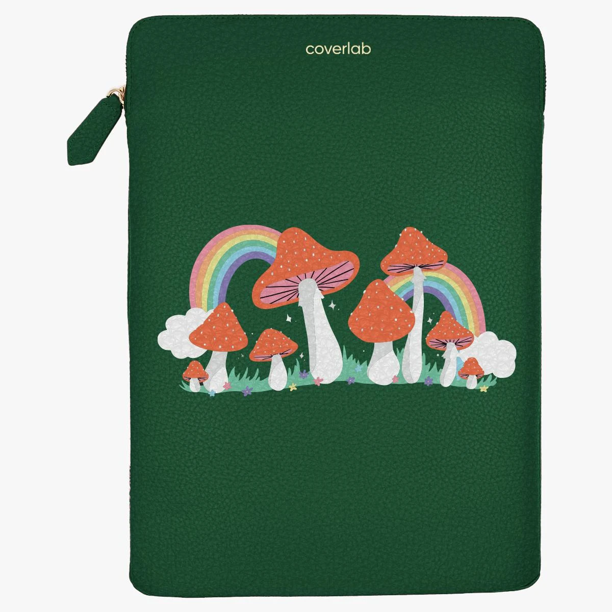 Mushrooms Personalised Leather Laptop Case 1 Mushrooms Personalised Leather Laptop Case