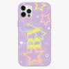 Pastel Stars Personalised Leather IPhone Case
