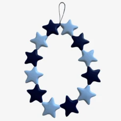 Fluffy Blue Stars Phone Strap