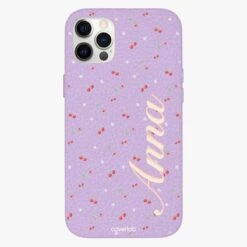 Poetic Cherry Personalised Leather IPhone Case