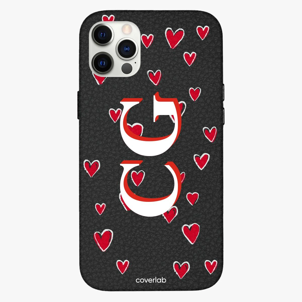 Red Hearts Personalised Leather IPhone Case 1 Red Hearts Personalised Leather IPhone Case