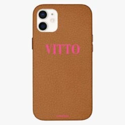 Serif Name Personalised Leather IPhone Case