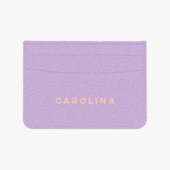 Thin Name Personalised Leather Card Holder
