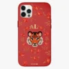 Tiger And Flowers Personalised Leather IPhone Case