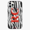 Zebra Personalised Leather IPhone Case