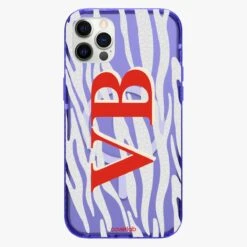 Zebra Initials Personalised MagSafe IPhone Case