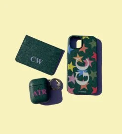 Big Initials Personalised Leather Card Holder -Coverlab Case Shop fotoinstagram2